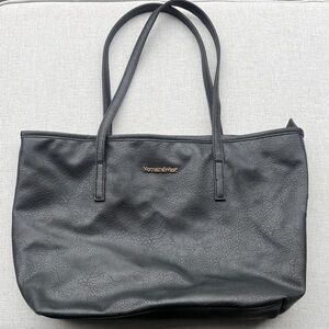 Montana West Black Tote Bag Purse Vegan Leather with Gold Accents